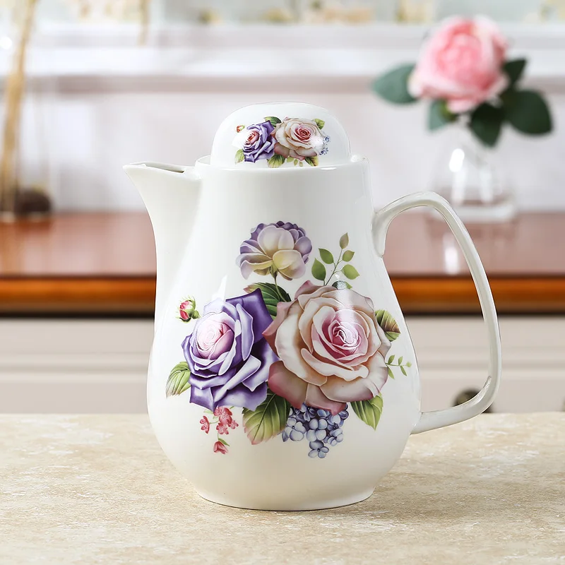 

Ceramic Pitchers Water Bottles Cold Kettle No Explosion Jug Large Capacity Household Ceramic Thermos
