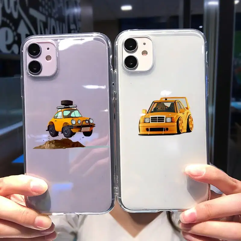 

Cartoon Off-road Car Phone Case For Iphone11 12 Pro Max SE 2020 6s 7 8 Plus X Xs Max Xr Clear Transparent Cover