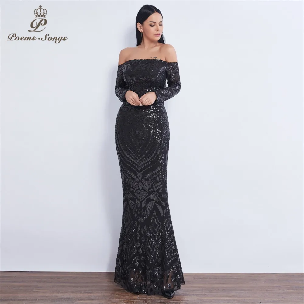 Новинка, вечернее платье с длинным рукавом и блестками, vestido de festa, официальное платье русалки, vestido de noche robe de soiree, платье для выпускного вечера