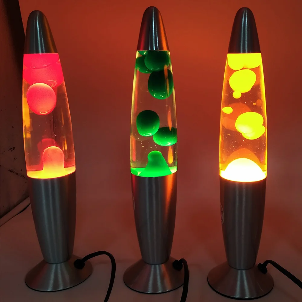 Lámpara LED de noche de Lava volcanina para niños, luces decorativas de aleación de aluminio para el