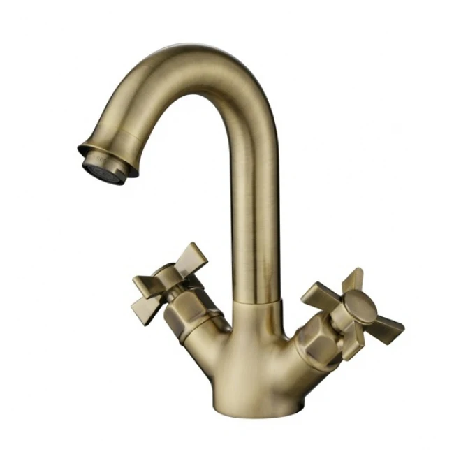 Смеситель для раковины Kaiser Cross 41011 1 Бронза|Смесители кухни| |