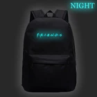 Светящийся рюкзак для друзей для девочек и мальчиков, школьные ранцы с буквами, Детский Повседневный Рюкзак, ранцы для книг, Детские ранцы