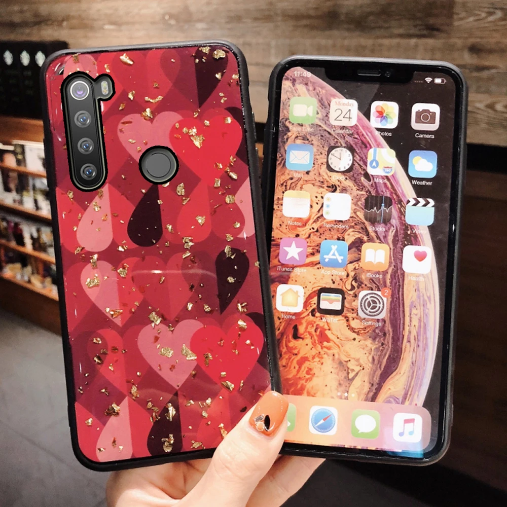 Мягкий блестящий чехол на заднюю панель телефона для xiaomi redmi note 8 t note8 xiomi xaomi ksiomi