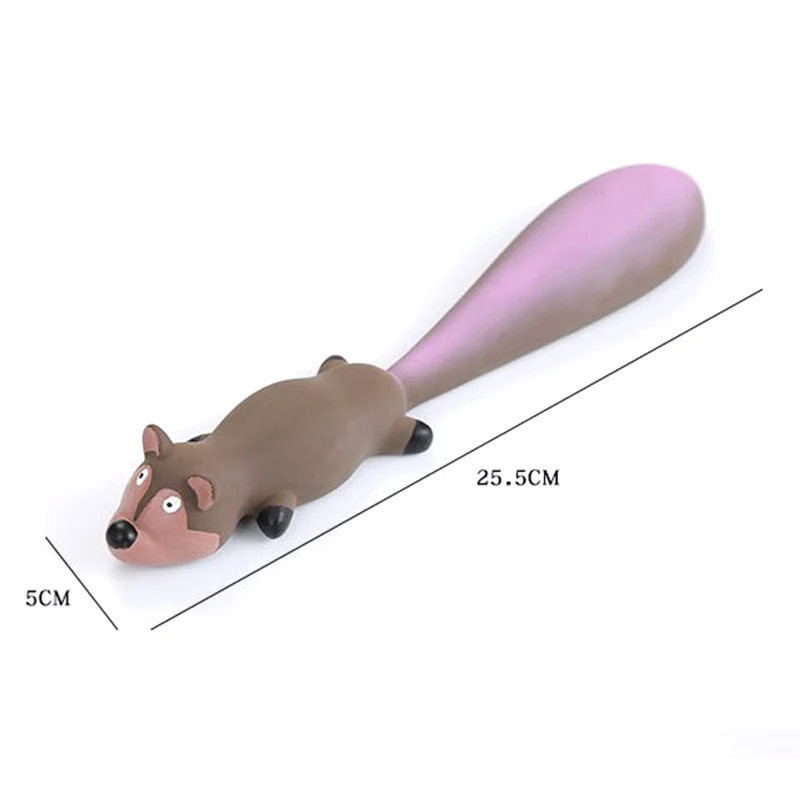

Dog Latex Chew Squeaker Sound Playing Toys Cartoon Long Tail Raccoon Shape Molar Super Fun, Let Dogs Grind And Clean Their Teeth