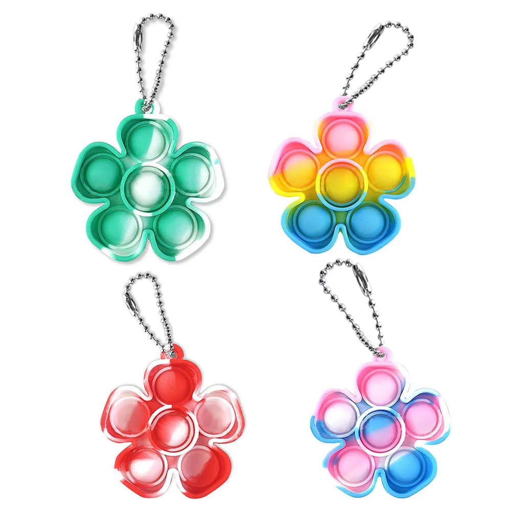 

Anti-stress Push Keychain Fidget Pendant Toys Simple Dimple Mini Push Bubble Figet Antistress Toy Kids Last Game dropshipping