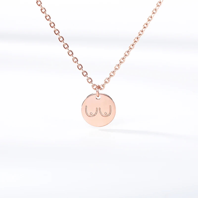 Женское Ожерелье из нержавеющей стали с кулоном в виде груди | Украшения и