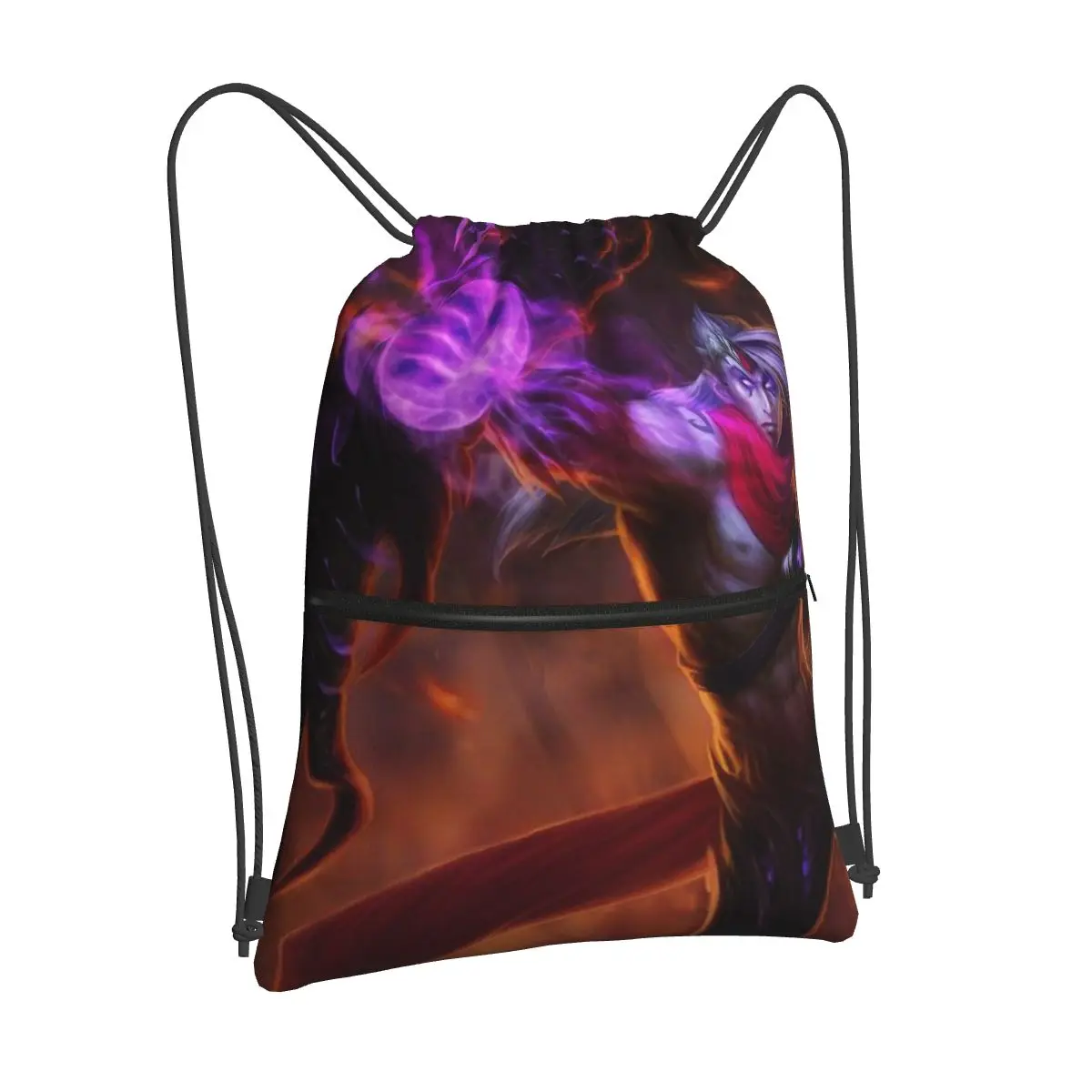 

League of Legends new men and women drawstring backpack men and women floral backpack printing travel fitness shopping bag