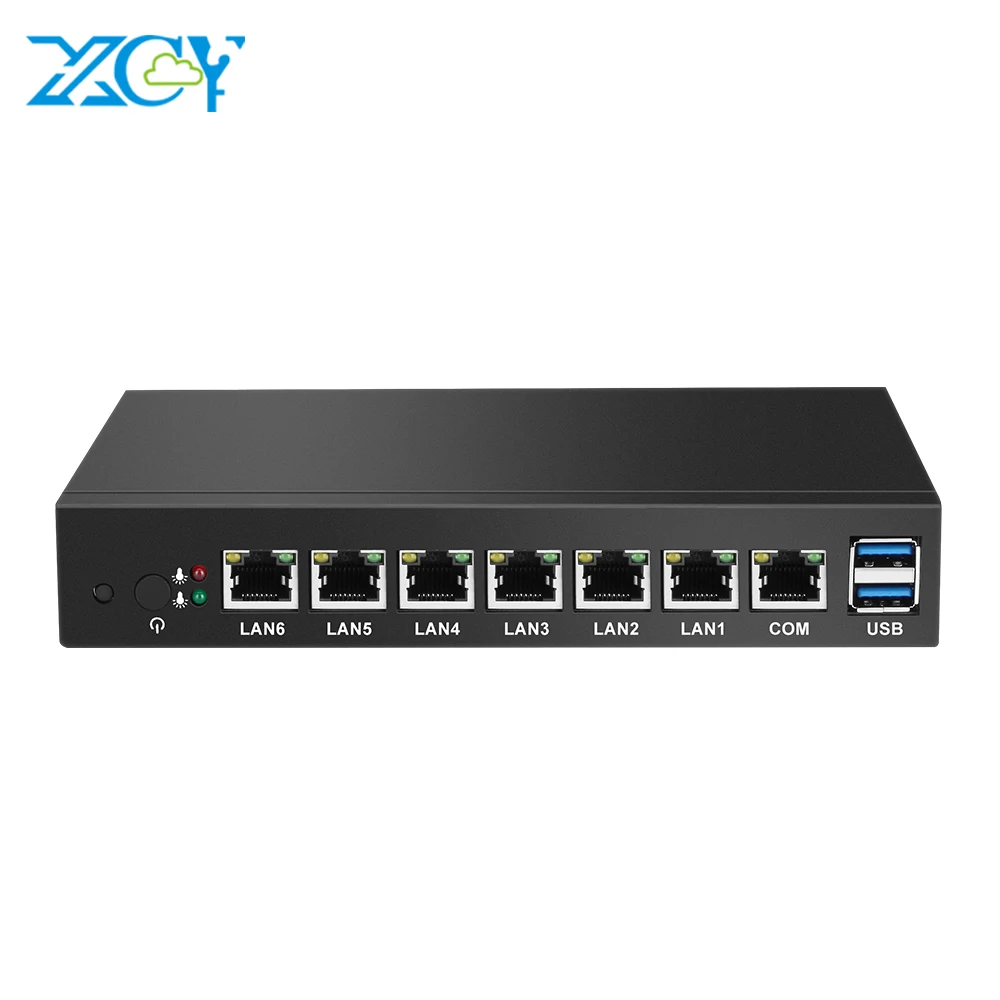 Мини ПК 6 Gigabit Ethernet LAN Celeron 1037U pfSense маршрутизатор брандмауэр мини настольный компьютер Windows промышленный ПК