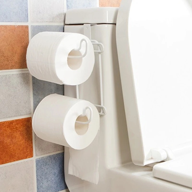 

2Pcs Bathroom Toilet Roll Paper Holder Hanging Organizer 2 Layers Tissue Towel Shelf Kitchen Storage Rack