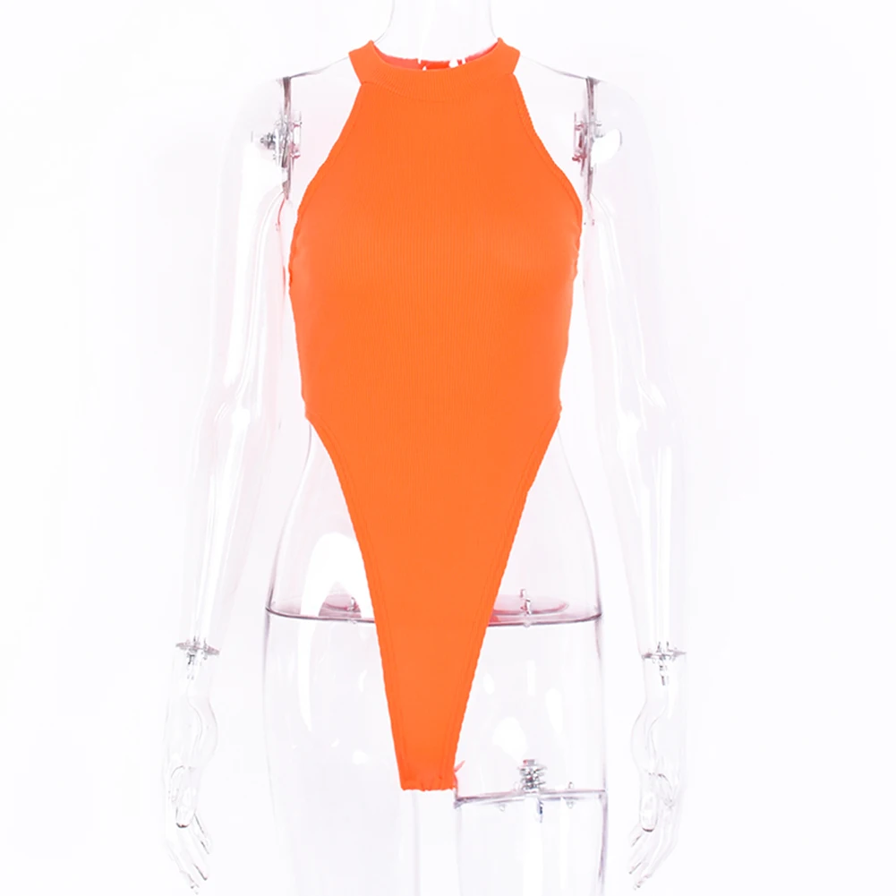 

Slim Daily Women Bodysuit Summer Turtleneck Jumpsuit Fashion Skinny Sexy Polyester Rompers Sleeveless Off Shoulder Solid