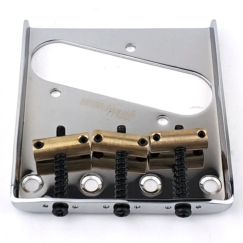 

Wilkinson WOT01 Guitar Bridge Chrome Silver 3 Saddle Bridge for Tele Electric Guitar Brass saddles Tele TL