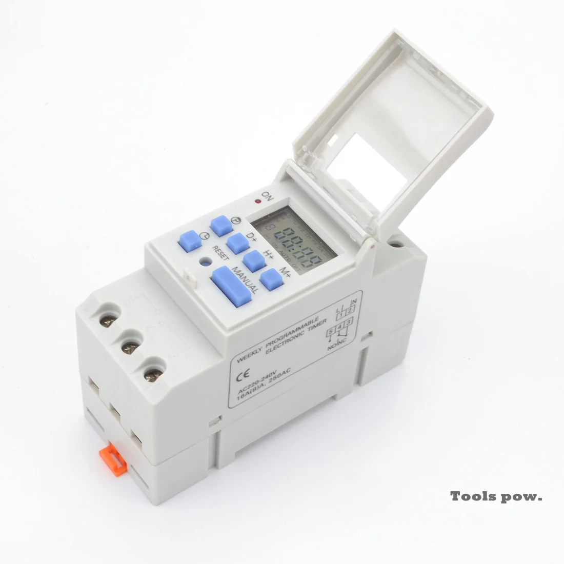 

Programmable Digital TIME SWITCH Relay Timer Weekly 7 Days Control Good Electronic Din Rail Mount AC 220V / 110V DC 12V 16A LCD