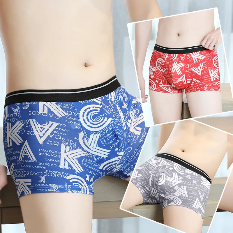 4pcs/Lot Men fashion Underwear Boxer Elasticity Shorts Panties  Shorts Brand Underpants Men Cotton Breathable  Shorts Men M-2XL