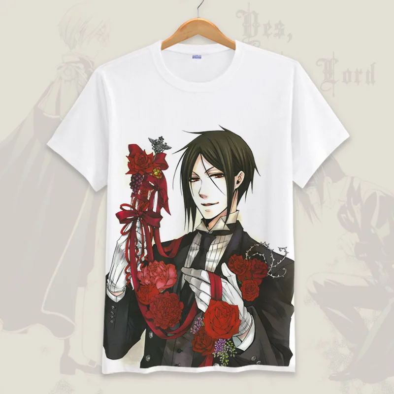 Футболка для косплея черного дворецкого Себастьян Михаэлис Сиэль фантомулье