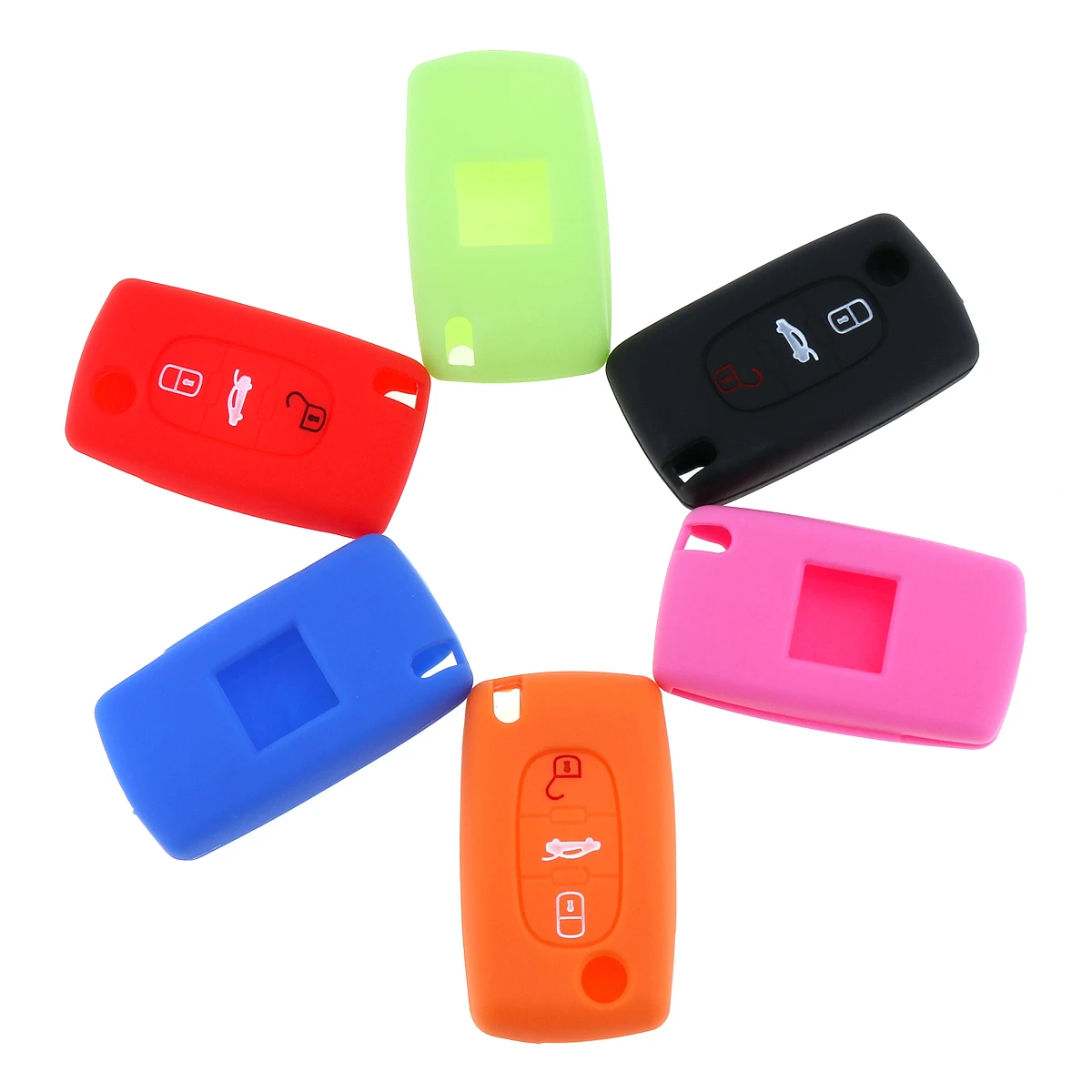 6 цветов 3 кнопки силиконовый Раскладной Автомобильный Чехол для Citroen C2 / C3 C4 и Picasso