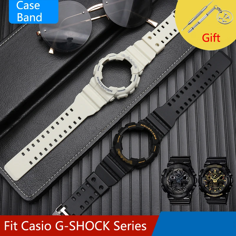 Чехол и ремешок для часов casio силиконовый браслет g shock аксессуары умных пряжка с