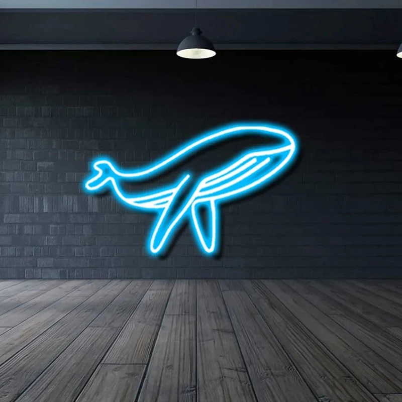 Whale Led Neon Sign, Whale neon light sign, Whale Neon Wall Sign, Whale Sign, Lighted Signs, Wall Decor