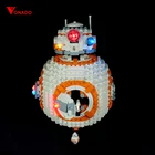 Светодиодный со светодиодсветильник кой 75187 Bb8 конструктор робот Звездный истребитель 05128 игрушки подарок (светильник + батарейный блок)