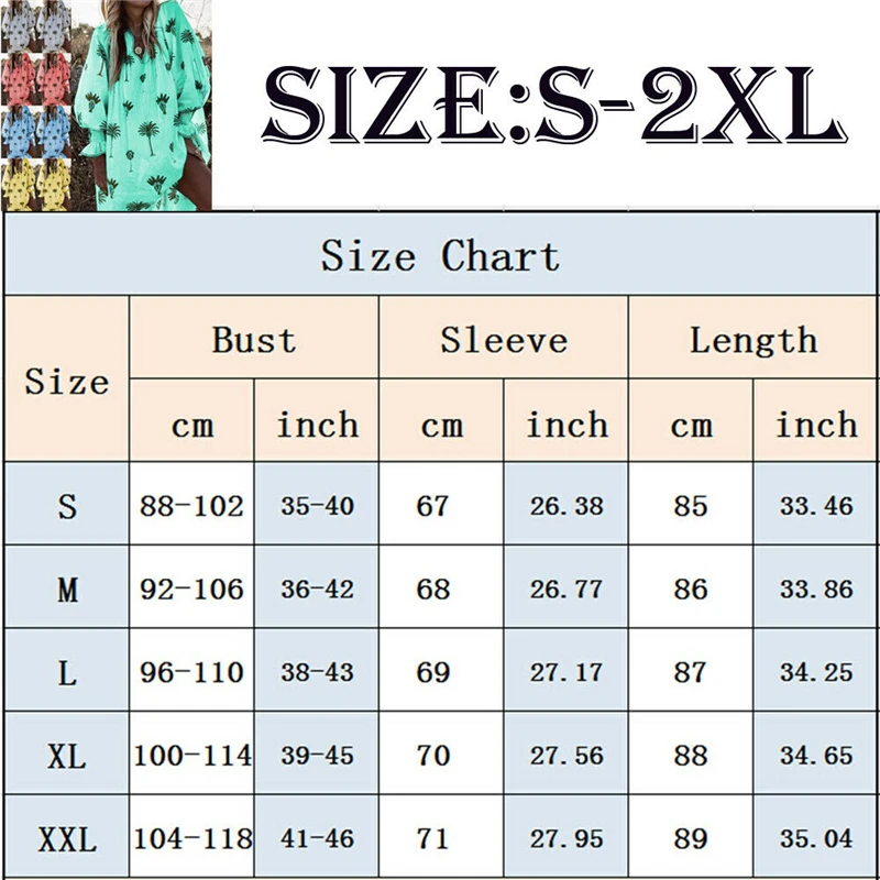 

2019 New Womens Floral Print V-neck Boho Midi Beach Dress Summer Casual Long Sleeve Baggy Kaftan Tunic Shirts Sundress