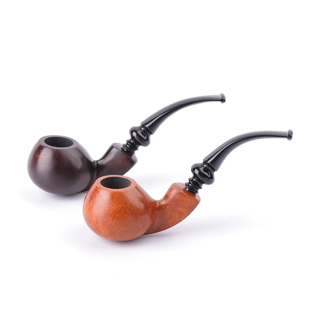 

New Bee 10 Tools Kit Imported Briar Wood Smoking Pipe Handmade with 3mm Filters Tobacco Cigar AppleType Bent Pipes aa0063S