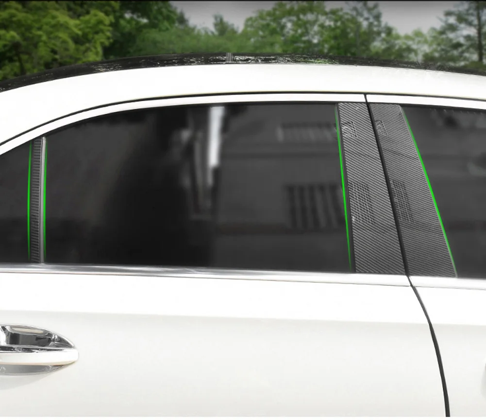 6 шт. для Mercedes Benz A Class W177 A180 A200 A220 A250+ автомобильные аксессуары для окон B C средняя колонна столб полоса отделка стикер