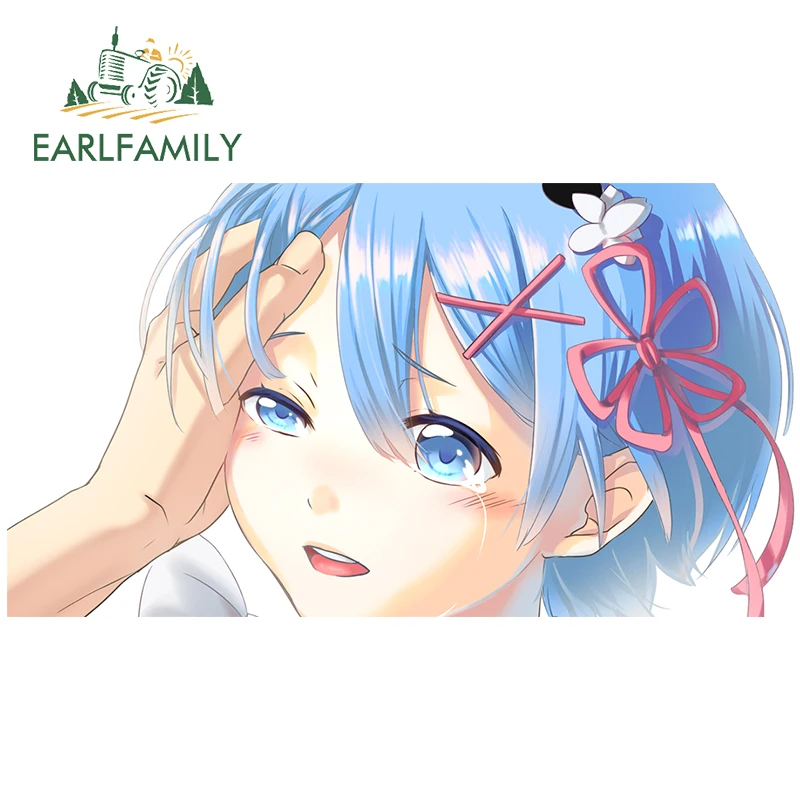 EARLFAMILY 13 см x 7 2 для аниме Re ZERO Rem виниловые автомобильные наклейки мотоцикл доска