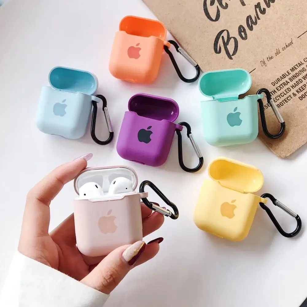Силиконовый чехол для AirPods с защитой от потери защитный Apple 2 мягкий милый