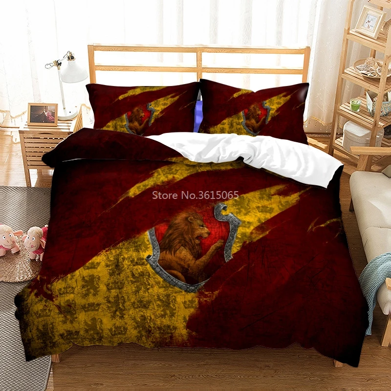 Magic School Snake Printed Duvet Cover Set Pillowcase 3d Potter Bed Linen Bedclothes Europe/Australia/USA Twin Queen King Size | Дом и сад