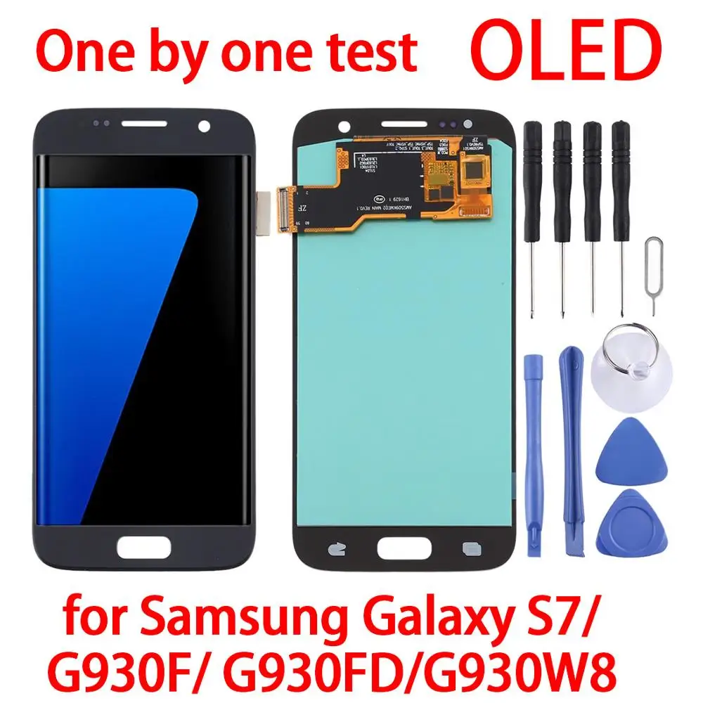 5.1 inches For Galaxy S7  OLED Material LCD Screen and Digitizer Full Assembly for Samsung Galaxy S7 G930F G930FD G930W8