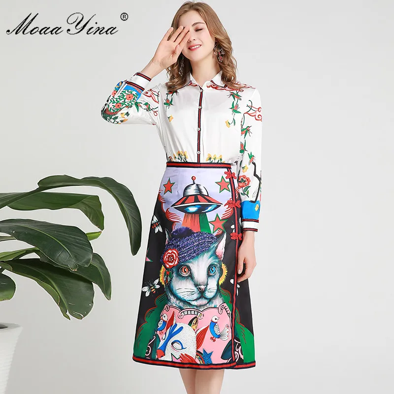 MoaaYina/модный Дизайнерский Костюм весенне-летний женский топ с длинными рукавами и