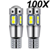 100x new t10 w5w wy5w 168 921 501 2825 super bright led car interior reading dome lights auto parking lamp wedge tail side bulbs