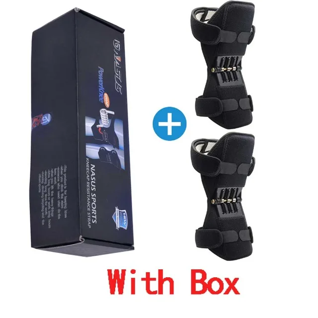 1 pair with box Наколенники для поддержки суставов, 1 шт., поддержка локтя, дышащие, не скользят, мощный, отскок, весна, сила, спортивный наколенник - Цвет: 1 pair with box