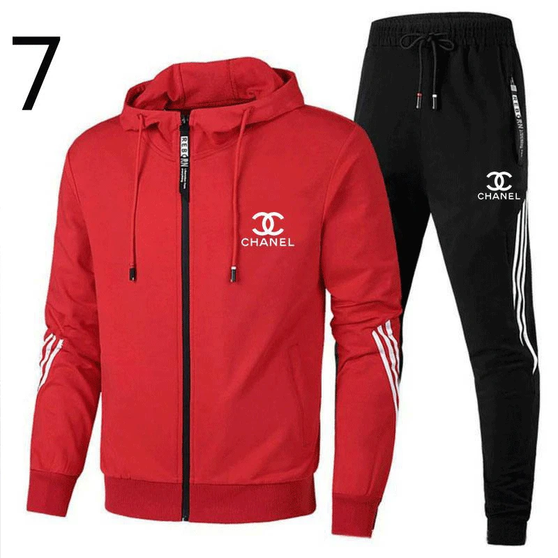 

New autumn casual running sportswear set zipper Sweater Hoodie two-piece men's luxury sweater set fashion men's suit-22