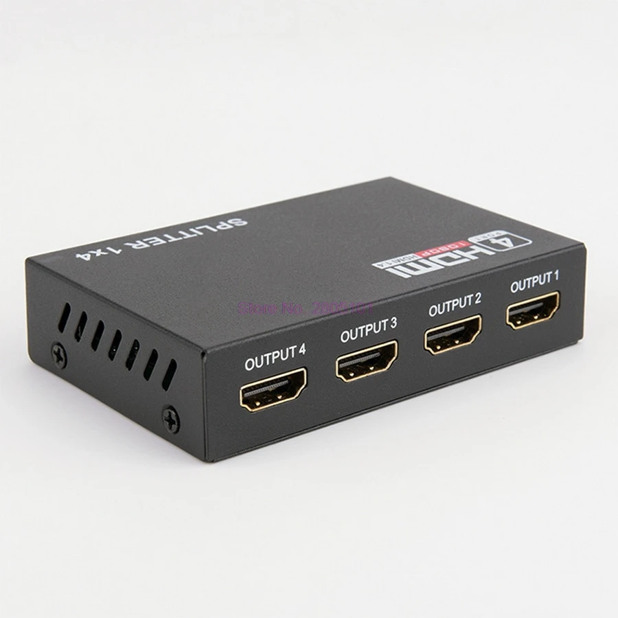 Dhl или fedex 20 шт. 1 в 4 выхода HDMI сплиттер 1x4 порта Hdmi концентратор ретранслятор