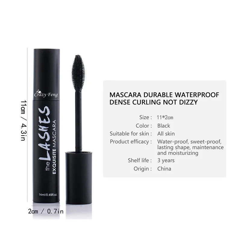 Быстросохнущая Толстая завивка удлинение ресниц 3D идеальные ресницы объем тушь