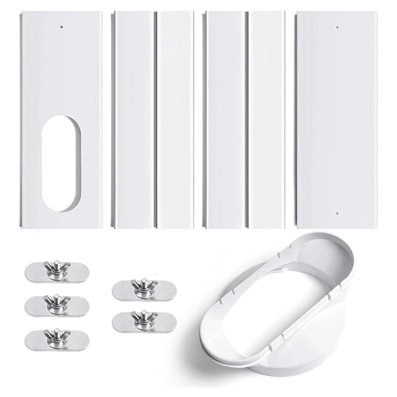 

Air Conditioner Window Kit with Coupler Adjustable Window Seal for AC Unit, Sliding AC Vent Kit for Exhaust Hose
