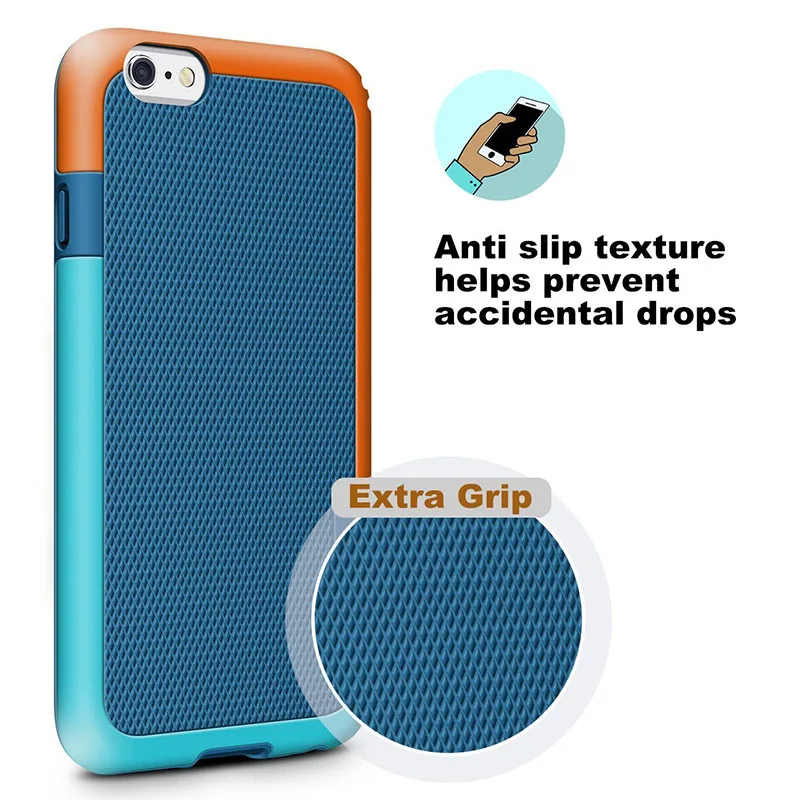 

Premium Dropproof PC TPU Silicone Hard Protective Case Cover for iPhone Xs 10 7 8 6s Plus Capinhas Tough Slim Case Candy Colors