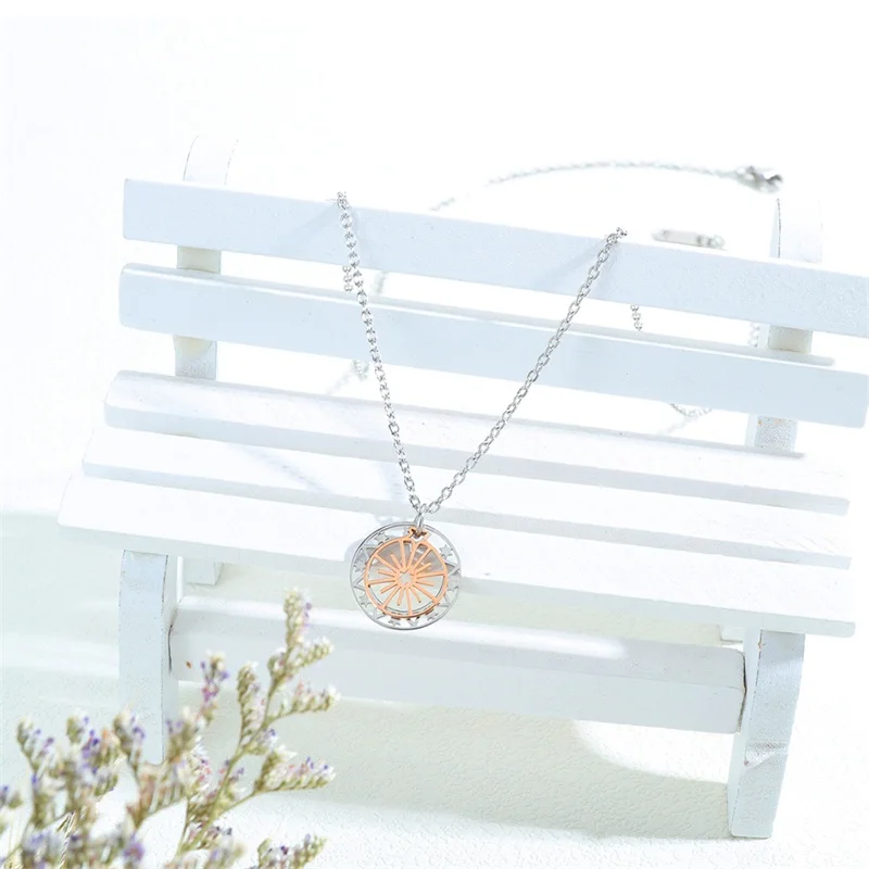 Женское Ожерелье с круглым кулоном V.YA из нержавеющей стали | Украшения и