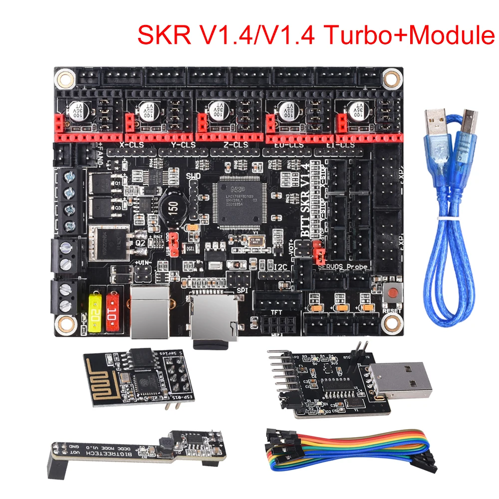 BIGTREETECH SKR V1.4 BTT турбо плата управления + WIFI DCDC записывающее устройство для 3D