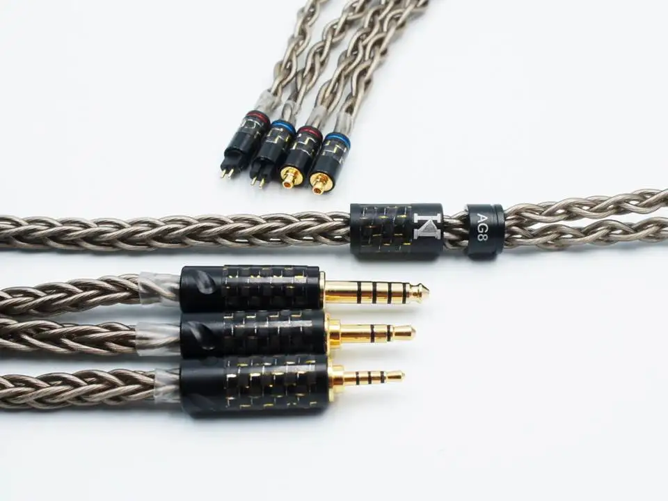 Серебристые Hi-Fi наушники-вкладыши серебристого цвета с 8 элементами is Audio AG8 Flagship |