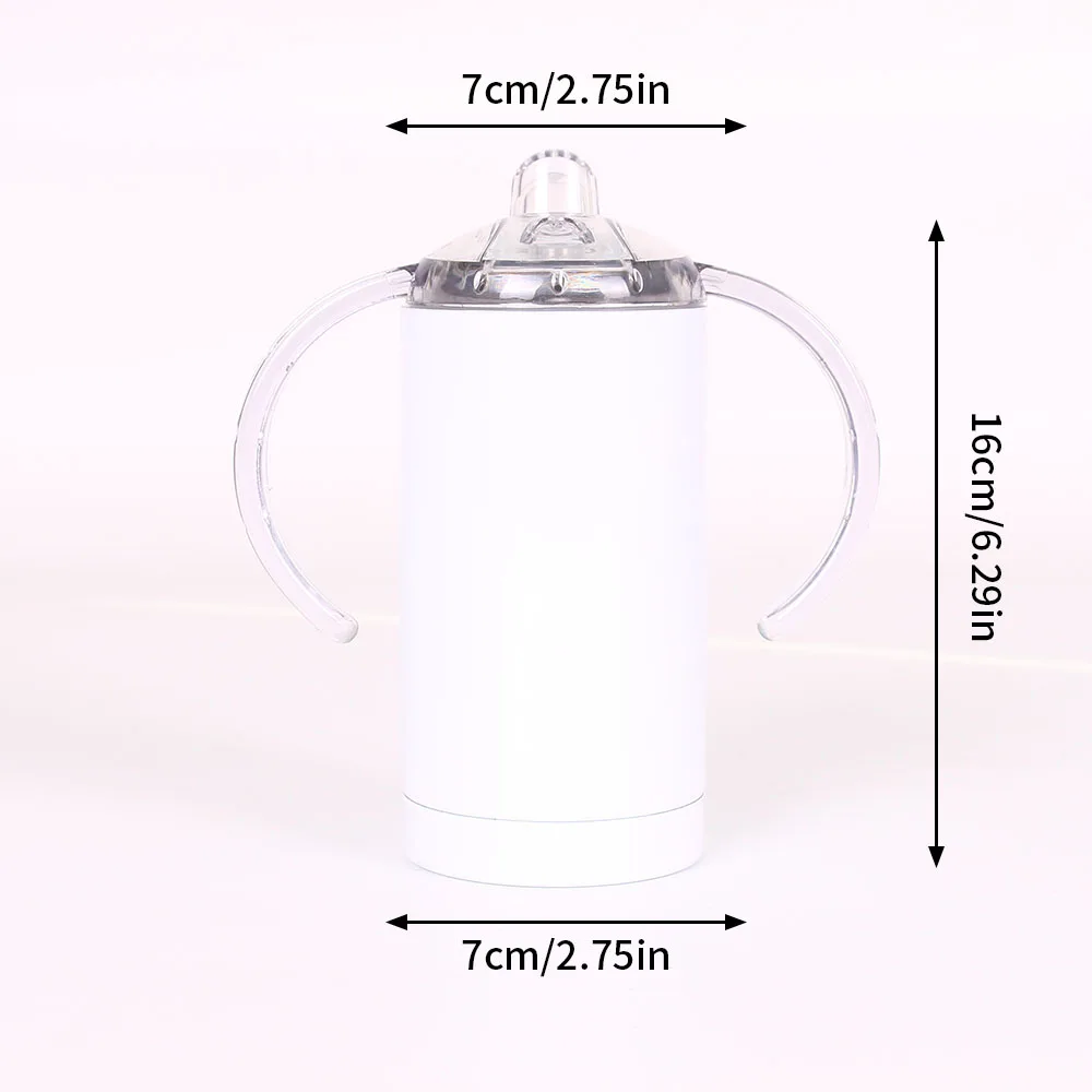 12 унций сублимационные прямые Чашки Sippy белая детская термобутылка для молока