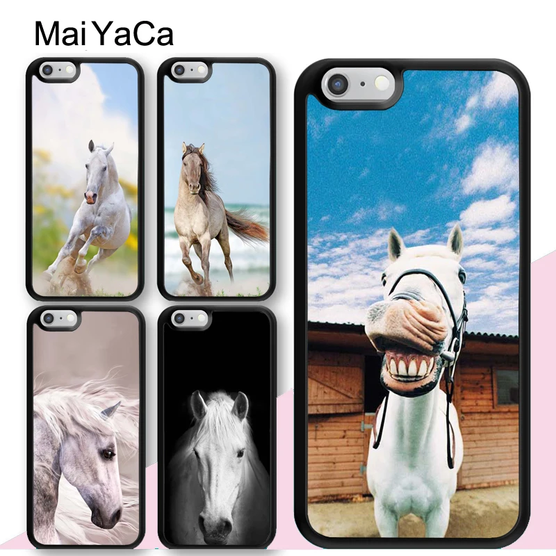 Превосходный потрясающий чехол для телефона с изображением белой лошади iPhone 13 12