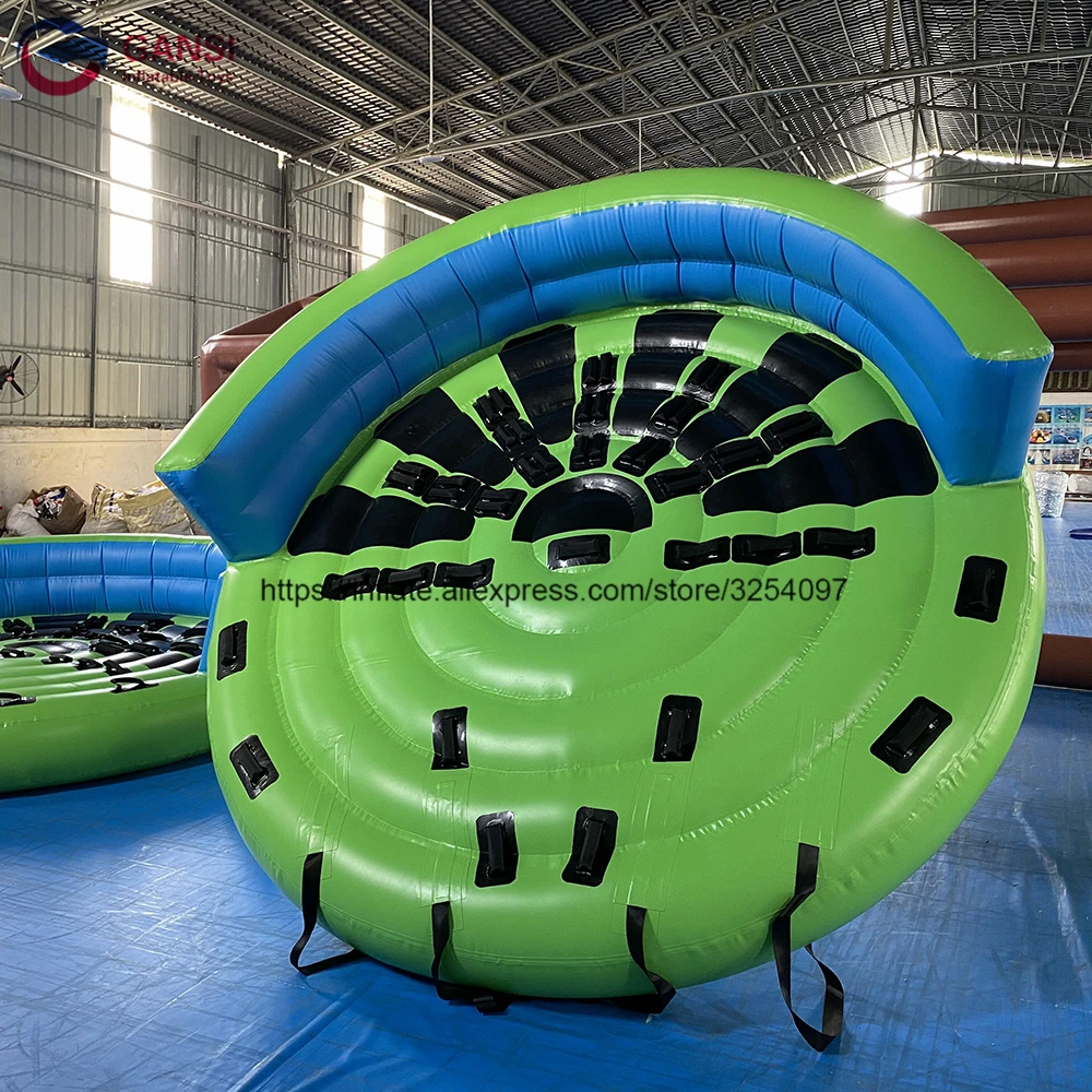 Water ski sofa inflatable flying couch tube inflatable crazy towable UFO for ocean games images - 6
