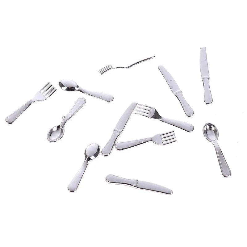 

1Set 1:12 Dollhouse Mini Kitchen Tool Set Kitchen Knife Chopping Board Fork Spoon Toy