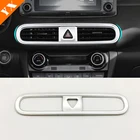 ABS Матовыйуглерода для Hyundai Kona Энсино 2017-2020 автомобиль среднего центральный кондиционер воздуха на выходе AC вентиляционные крышки отделкой автомобильные аксессуары