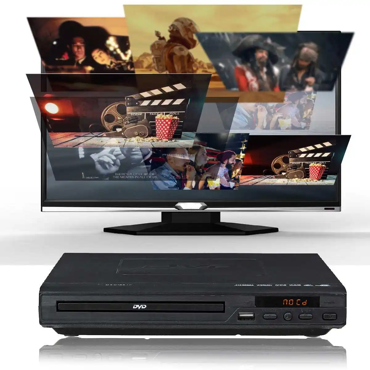 1080P Full HD DVD плеер HDMI совместимый USB для мультимедийных цифровых ТВ Поддержка CD SVCD VCD