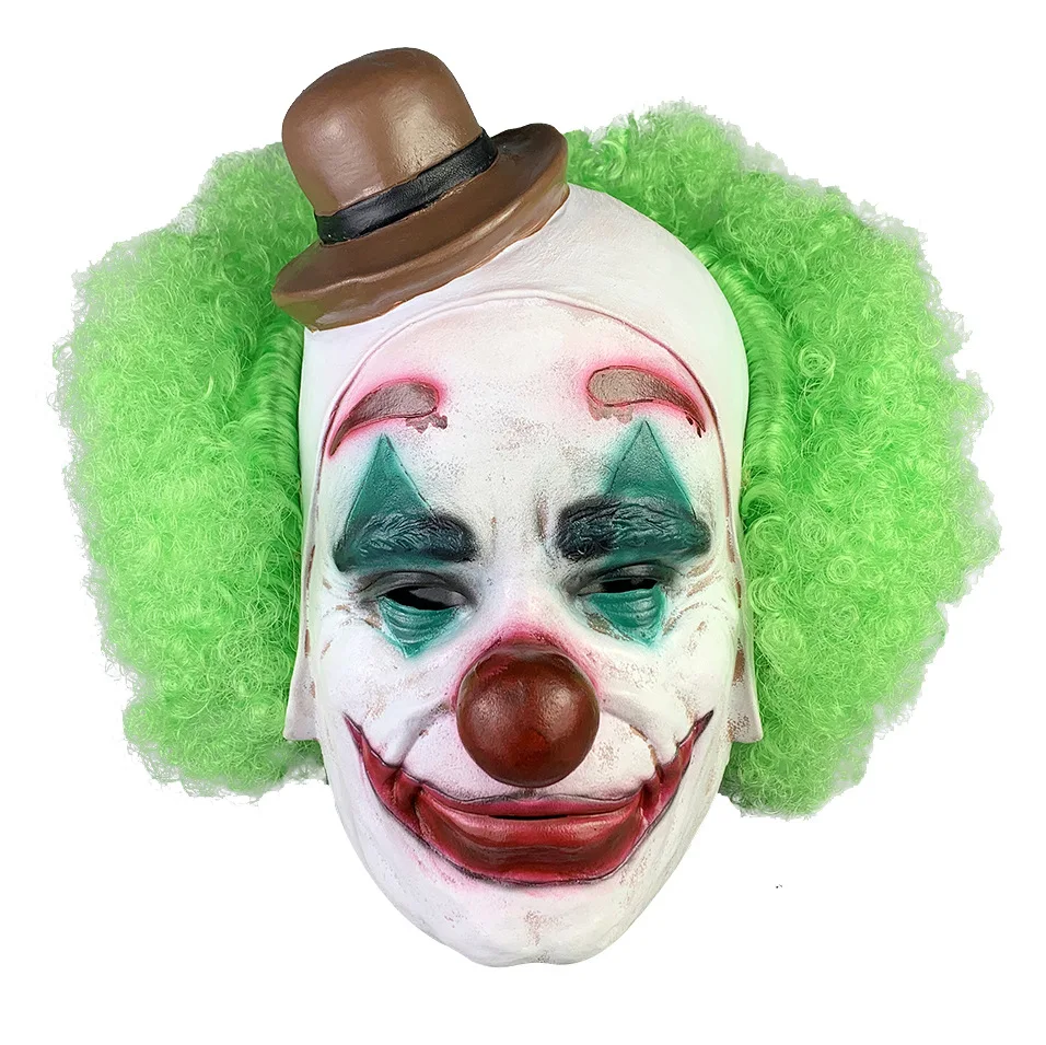 Joker маска фильм Бэтмен Темный рыцарь Косплэй ужас Клоун Маска для лица с зеленым