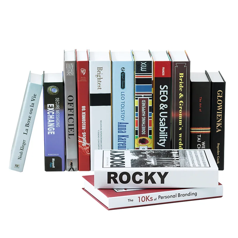 

Modern Minimalist English Northern European-Style Light Luxury Library Model Room Soft Loading Fake Book Prop Books Decoration