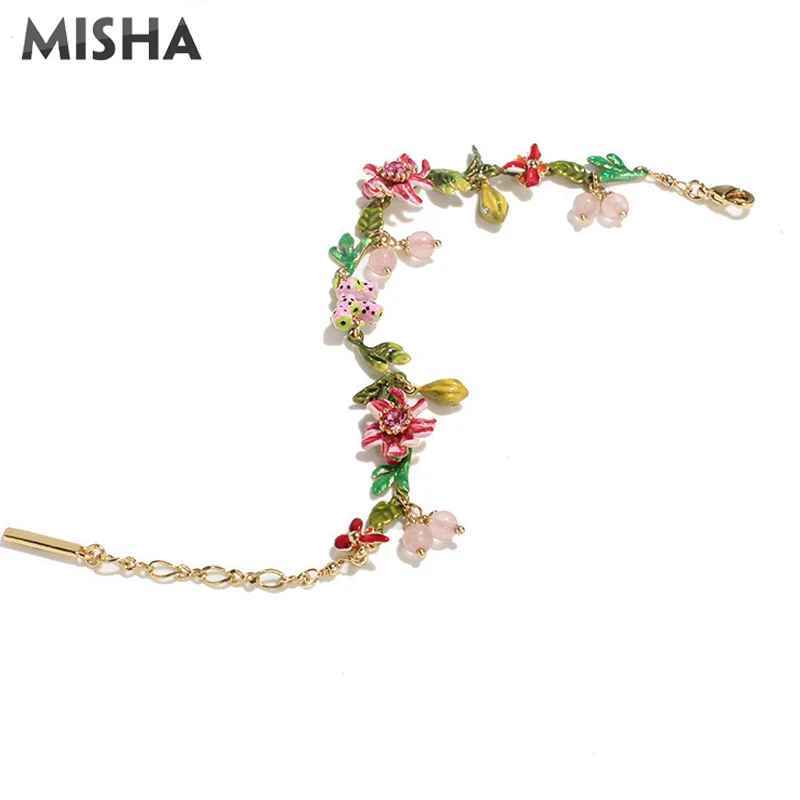MISHA New Bracelets Bangles Jewelry For Women Girls Chain Pomegranate Design Romantic Gifts 1085 | Украшения и аксессуары