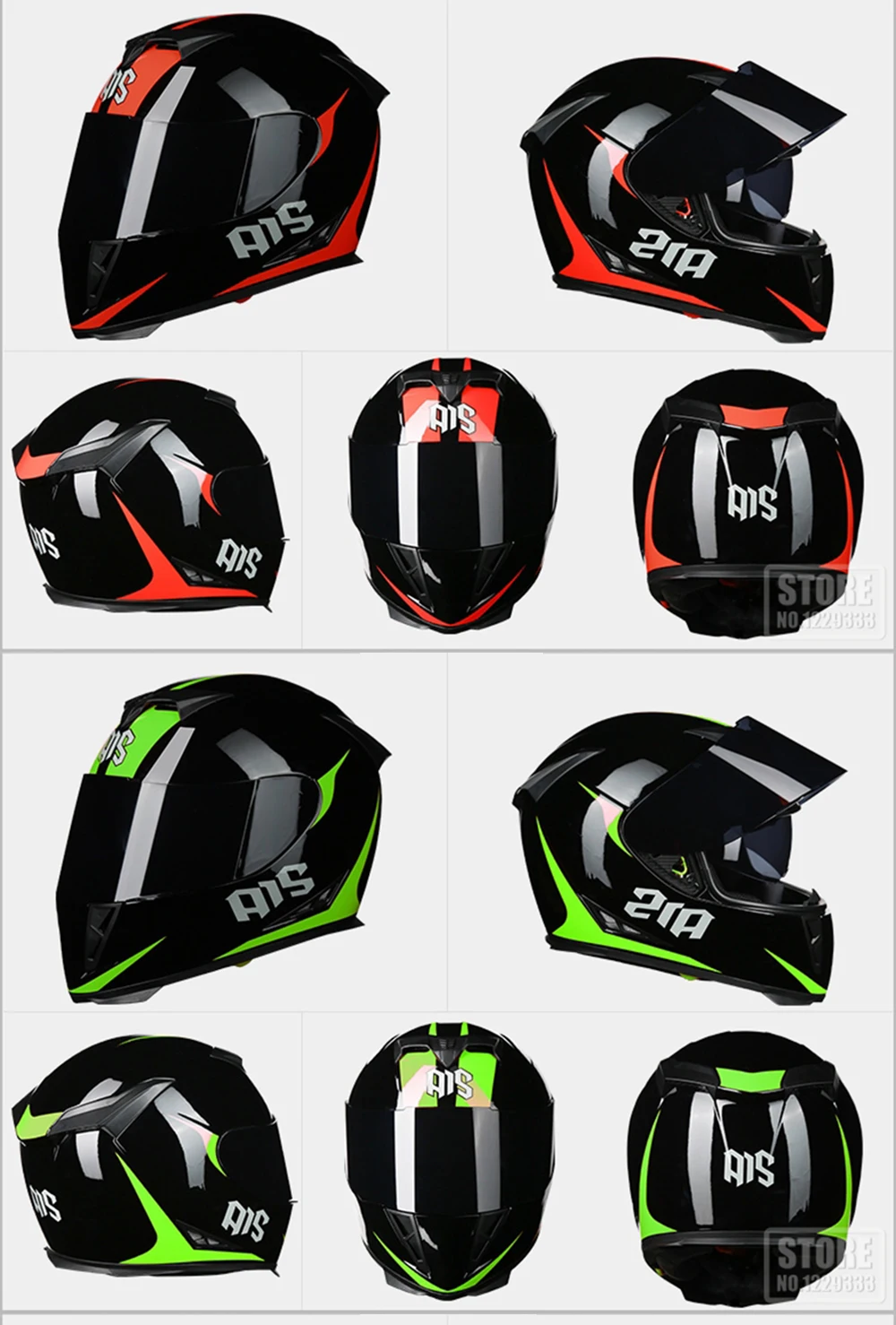 AIS мотоциклетный шлем Casco Moto с открытым лицом Moto шлем с двойным козырьком для мотокросса модульный мотоциклетный шлем